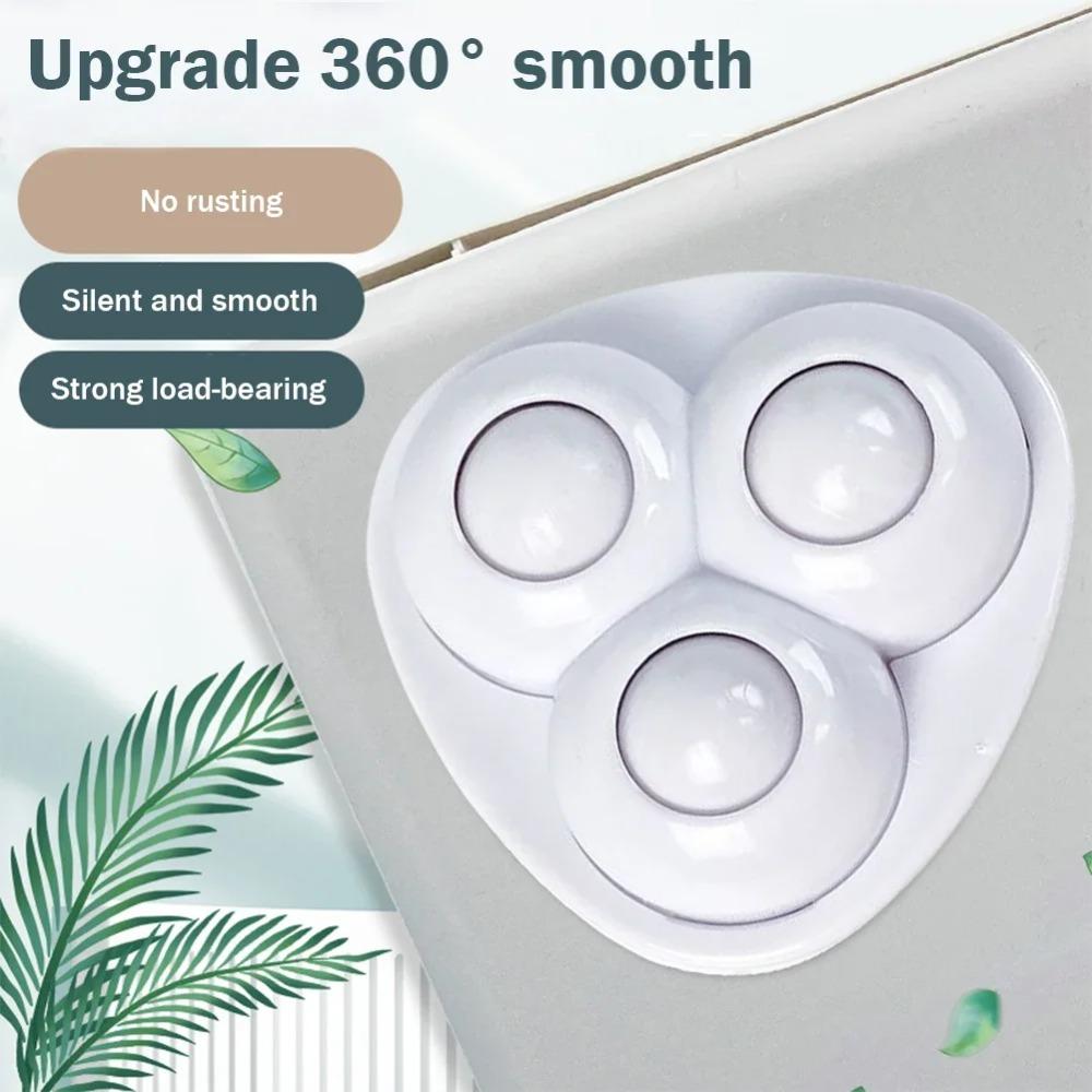 1-8pcs Paste Universal Wheel No Noise Self Adhesive Universal Pulley Rotating Wheels for Trash Can Bottom Kitchen Small Appliances
