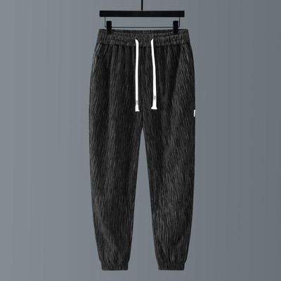 Men's Summer Fat Pants Large Size 12XL Ice Silk Men's Pants  Loose Straight Casual Pants Plus Fat To Increase Thin Feet