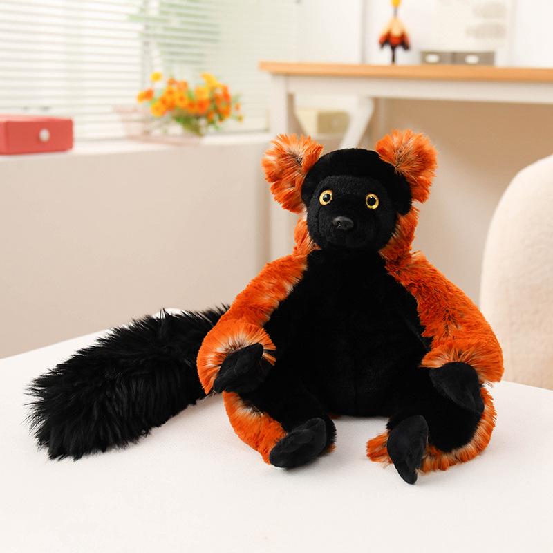 Lemur Plush Toy - Long-Tailed Monkey Doll for Kids' Birthday Gift
