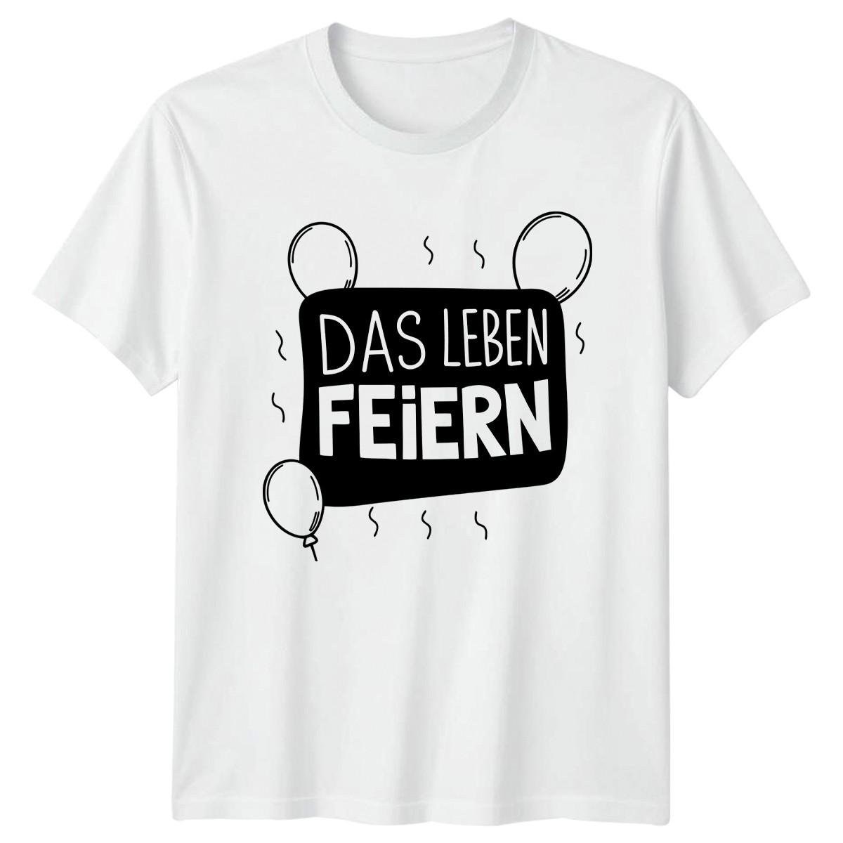Das Leben Feiern T-Shirt Celebrating Life German Sayings Birthday Gift For Him XL