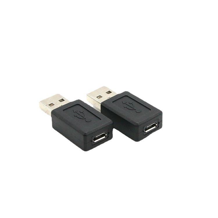 Micro USB Female to USB OTG Adapter for Android Phone Charging - Black