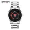 Sanda TEMU Men's Waterproof Quartz Watch with Hollow Dial and Steel Band
