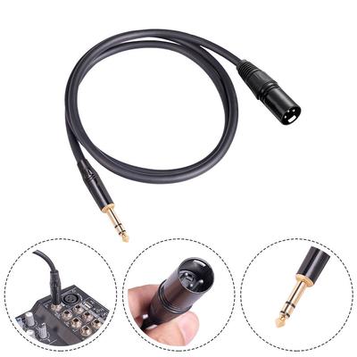 1-10m 1/4\" TRS To XLR Balanced Black Interconnect
