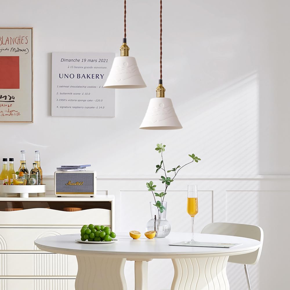 Cerdeco Retro and Compact Ceramic Pendant Light Hanging Lighting with a Retro and a Touch of Showa Era Charm Interior Ceiling Cafe E17 Hook Ceiling