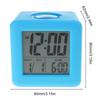 Compact Silicone Square Alarm Clock with Easy to Read Display for Home and Office Use