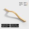 Aluminum Alloy Cabinet Pull Handle Multiple Sizes Brushed Wardrobe Door Pull Long-bar Sleek Curved Furniture Handle