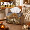 1pc Post Impressionist Tissue Box - Tree Swirl Landscape Napkin Storage Box, Suitable for Rolls/facial Tissues,multi-functional Storage Box for Cozy F