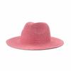 Casual Large Panama Jazz Hat Solid Color UV Protection Panama Straw Hat Wide Brim Sun Hat British Dress Hat Unisex