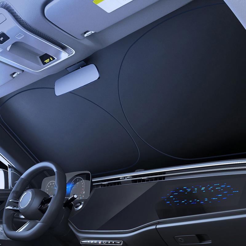 Windshield Sun Shade Foldable Reflective Windshield Cover Uv Protector For Outdoor Travel Parking Hybrid Electric Vehicle Road