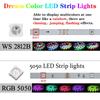 DC 5V 3M LED Strip Lights RGBIC WS2812B Phantom Bluetooth APP Remote Control PC TV Living Room Atmosphere Light Room Decoration