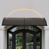200x60cm Transparent Arch Door Canopy with Integrated Drainage Channel, Modern Style Aluminum Alloy Outdoor Front Door Awning
