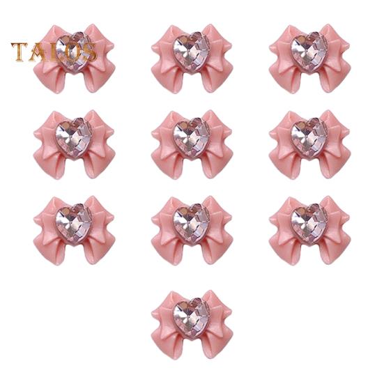 10Pcs Bow Nail Charms Dragon Heart Resin 3D Eco-friendly Nail Art Accessories for Beautiful And Charming Nails