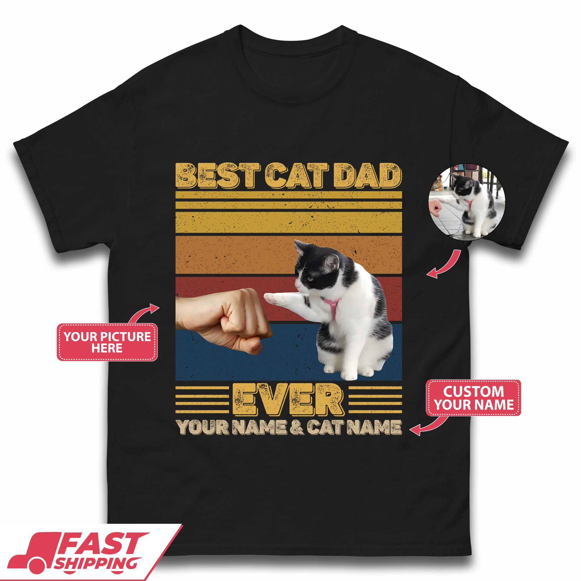 Best Cat Dad Ever Mens T-Shirt 4XL