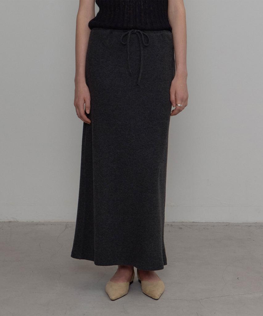 Deomago Peach Cotton Skirt_Charcoal