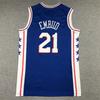 Mens Basketball Jersey Philadelphia 76ers 21 Embroidered Team Sport Shirt Practice Training