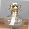 NUOBESTY Kerosene Lamp Burner Replacement Set of 3 with Wick, Retro Oil Lamp Parts, Antique Lantern Wick Burner, Metal Adjuster, Repair Parts, Interio