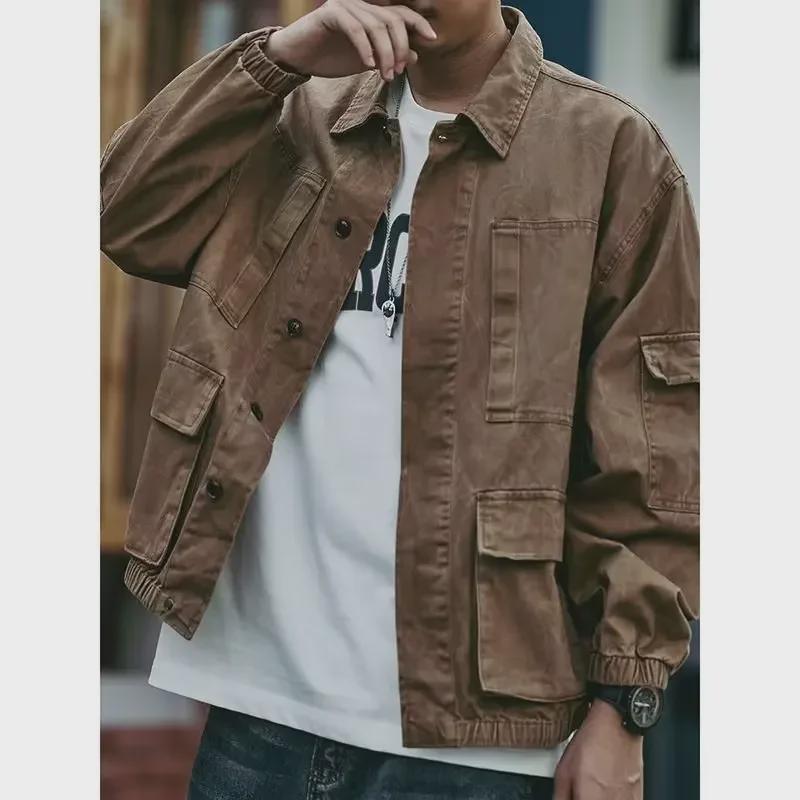 Men's 2023 Casual Retro Denim Jacket - Loose Fit, Versatile Spring & Autumn Wear