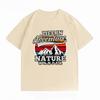 Unisexs 100 Cotton Summer New TShirt Life In Adventure Mountain Nature Print Retro Hiking Casual Short Sleeve Tops