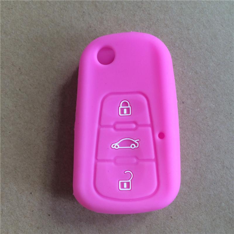 Silicone rubber car key case cover for MG MG3 MG5 MG6 MG7 GT GS FOR Roewe 350 360 750 W5 3button CAR KEY