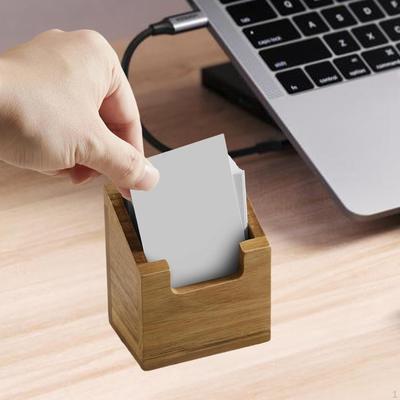 Business Card Holder Tabletop Hold 50-80 Cards Display Stand Name for Office Hotels