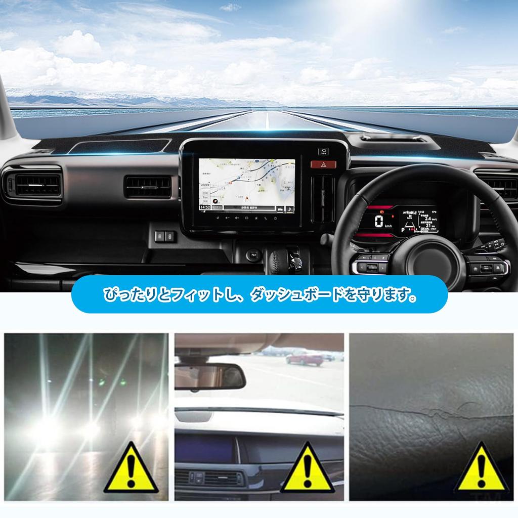 New Spacia MK53S Dashboard Design by SPACIA Dashboard Sun Dashboard Protective Interior Accessories Vehicles with (2nd Generation) Mat,
