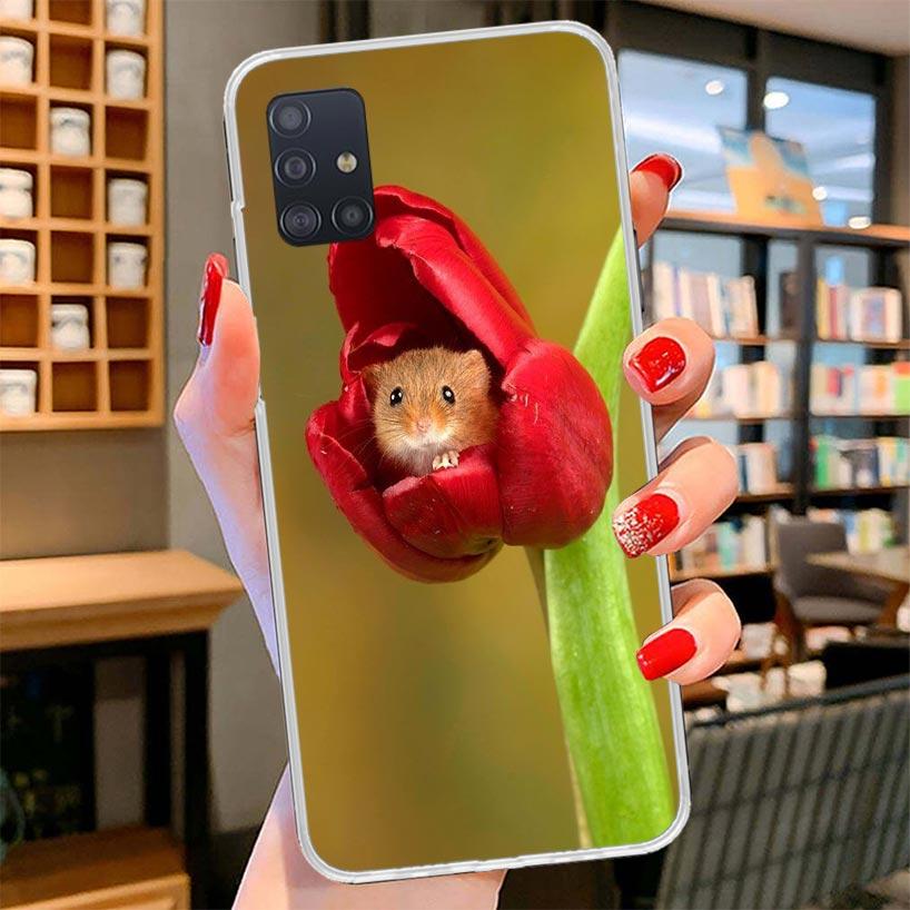Cute Lovely Pet Hamster Cover Phone Case For Samsung Galaxy A12 A22 A32 A52 A72 A02S Phone Case Note 20 Ultra 10 S10 Plus A51 A7