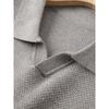 Heavy Rare Mulberry Silk/Cashmere/Cotton Italian Order Men's Lapel Knitted Short Sleeve Polo Shirt Summer