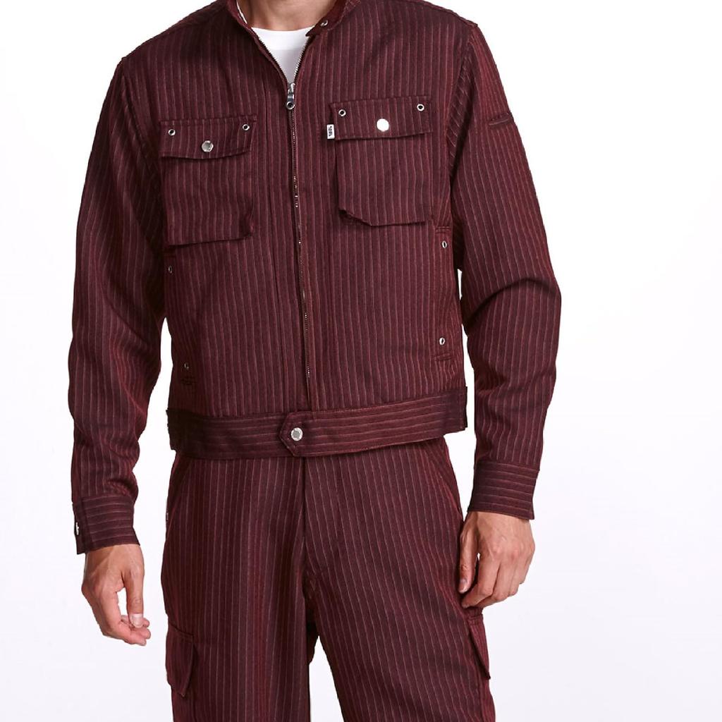 Toraichi TORA Jacket Size Silver Rider's (Striped Polyester) 127-4309-554, 4L, 37,