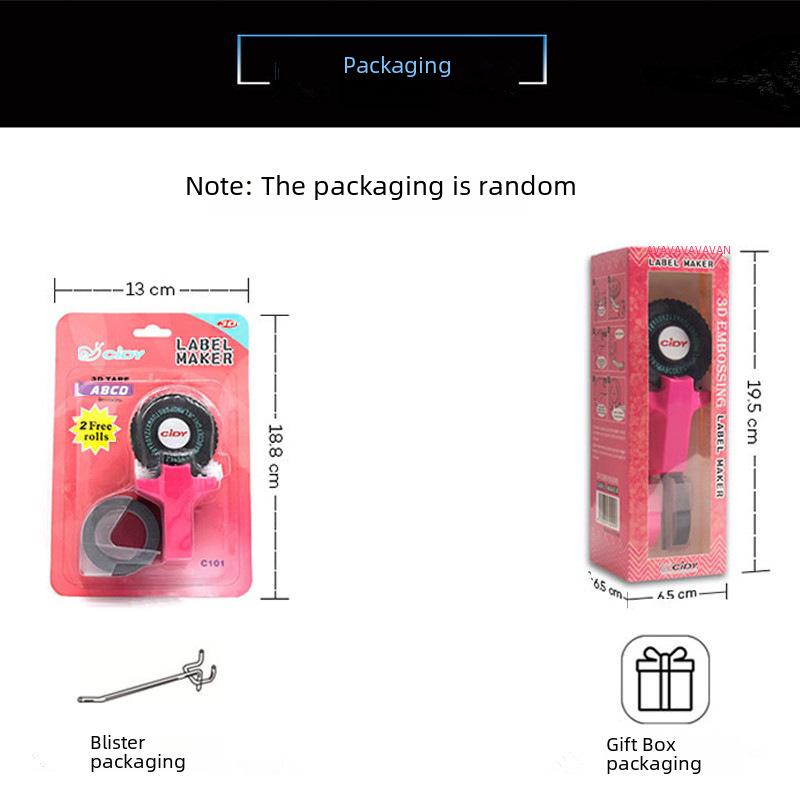 TikTok Xidi C101 Mini Manual Label & Embossing Machine with Decorative Tape and Engraving Capabilities.