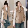 Down cotton short standup collar women's vest 2024 winter new Xiaoxiangfeng vest loose fashion outer vest