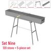Butterfly Roasted Thick Lamb Skewers: Large Charcoal BBQ Rack, 1.2m Long, 18cm Width