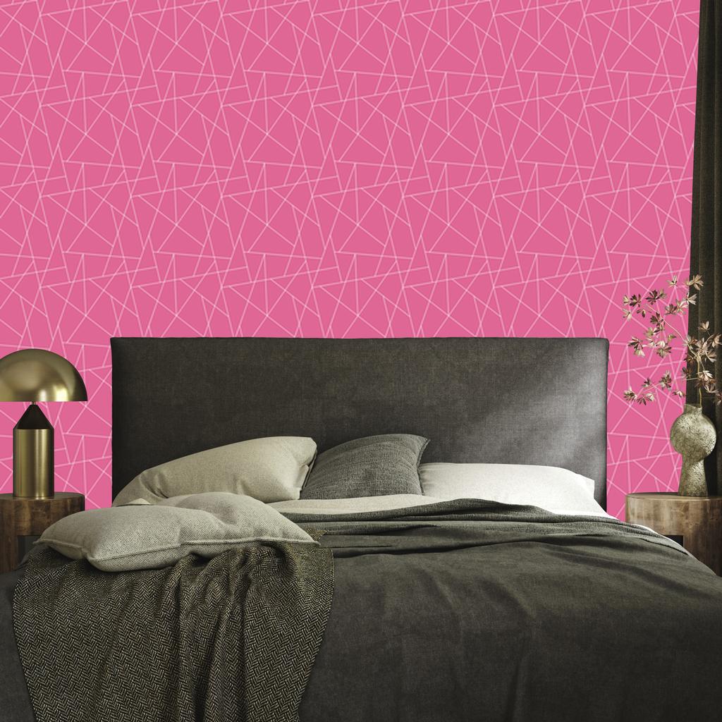 Wallpaper Geometric pattern powder pink, top powder pink 50x1000