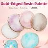 Round Resin Agate Stone Palette DIY Gel Polish Palette Durable Nail Art Palette  Nail Salon