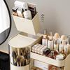 Desktop Cosmetics Storage Box Organizer Rotating Dust-proof Makeup Brush Holder Light Luxury Compartment Lipstick Storage Holder