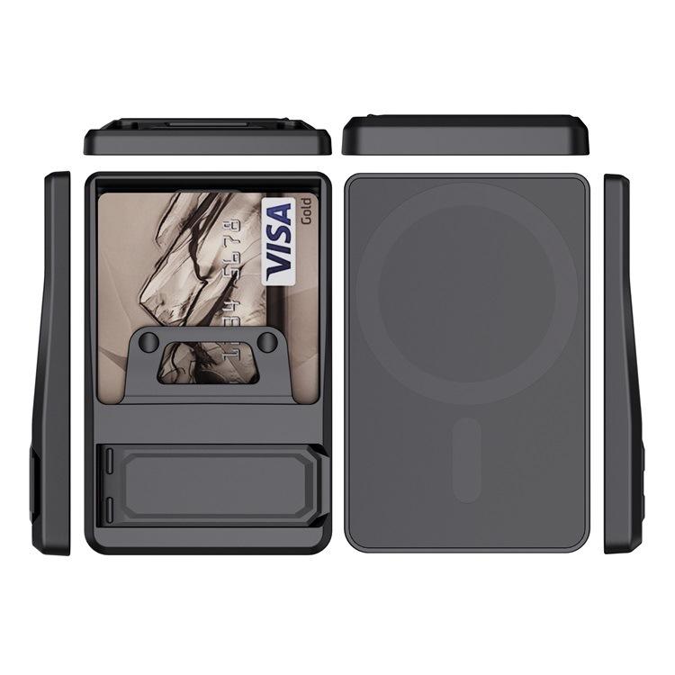 Customized Logo Magnetic Card Bag Bracket Magsafe Strong Magnetic PC Card Sleeve Suitable for Apple iPhone 11 Card Clip