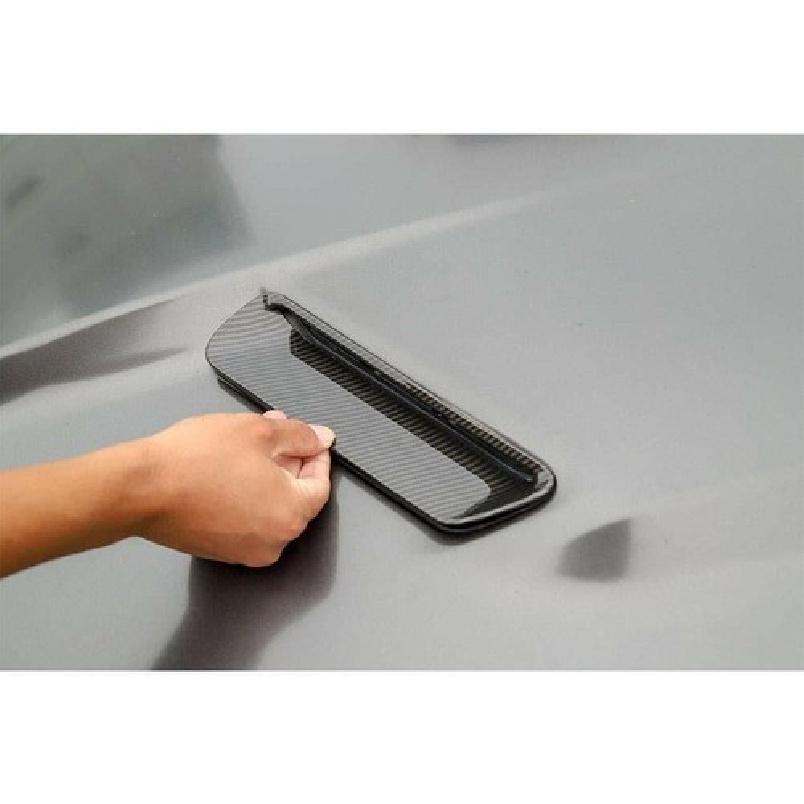 2 st Huva Luftintag Ventilkåpa Trim för Dodge Challenger 2015+ Kolfiber