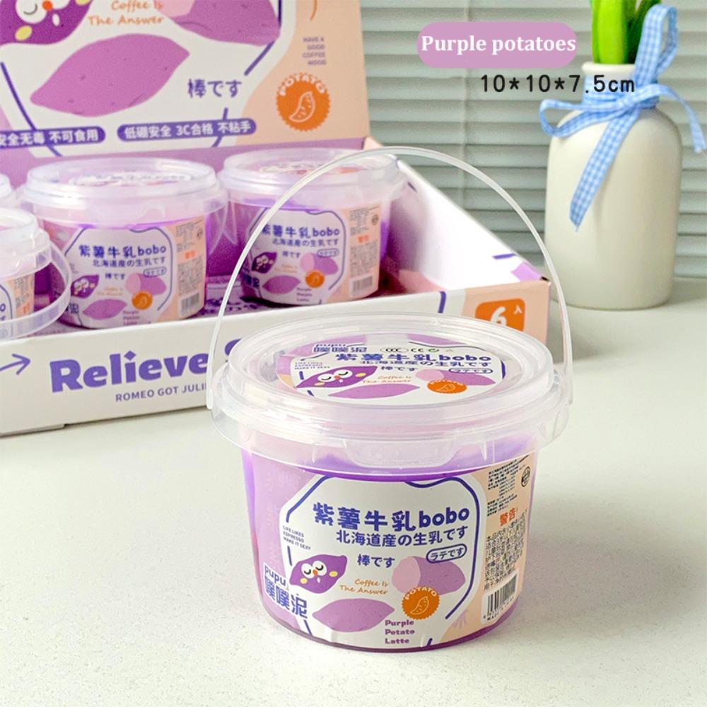

Crunchy Slime Kit Peach Coarse Cereals Butter Slime Colorful Crystal Mud Party Favors for Kids Purple potatoes