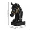 Horse Head Statue Light Luxury Tabletop Sculpture Gold Accents for Living Room