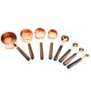 4pcs Liquid Ingredients Measuring Spoons Cups Walnut Handle Portable Bartending Gadgets