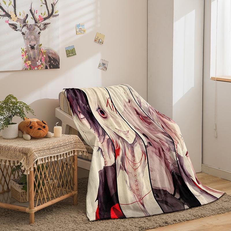 Tokyo Ghoul Series Flannel Blanket 3D Printed Sofa Blanket Thickened Blanket