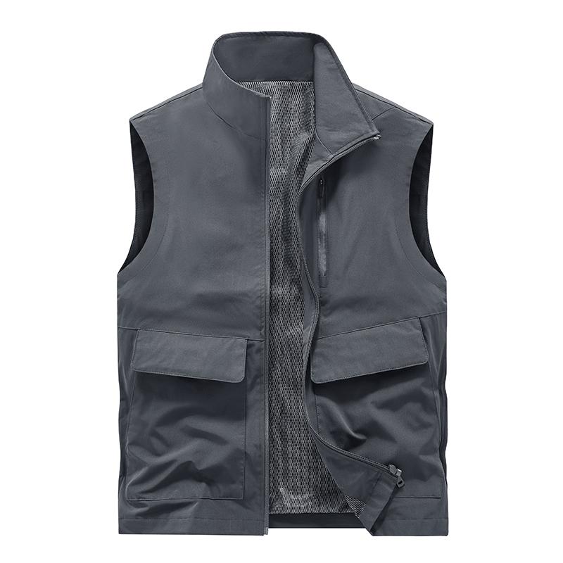 Новый весенне-летний жилет, мужская повседневная куртка, мода M серый