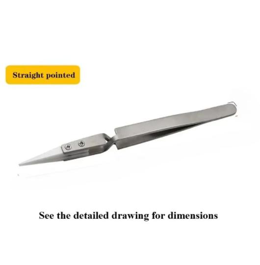 

Precision Titanium Alloy Tweezers Professional Repair Fingerprint Fly Line Phone Motherboard Antimagnetic Electronics Forceps straight head