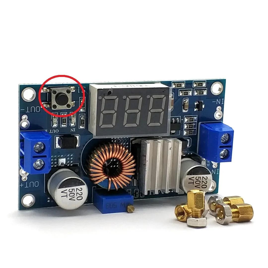

5A 75W XL4015 DC-DC Перетворювач Регульований Понижувальний Модуль 4.0-38В До 1.25В-36В DIY Регульоване Джерело Живлення Single Button