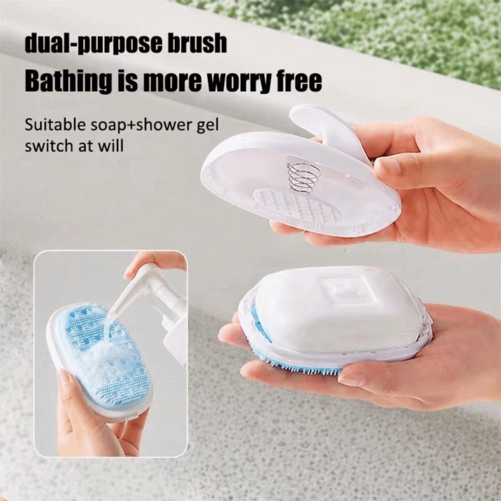 Detachable Handle Body Cleansing Tool Soft Bristle Bubble Massager Brush Bathroom Use