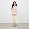 Sweet Floral Round Neck Knitted Sweater