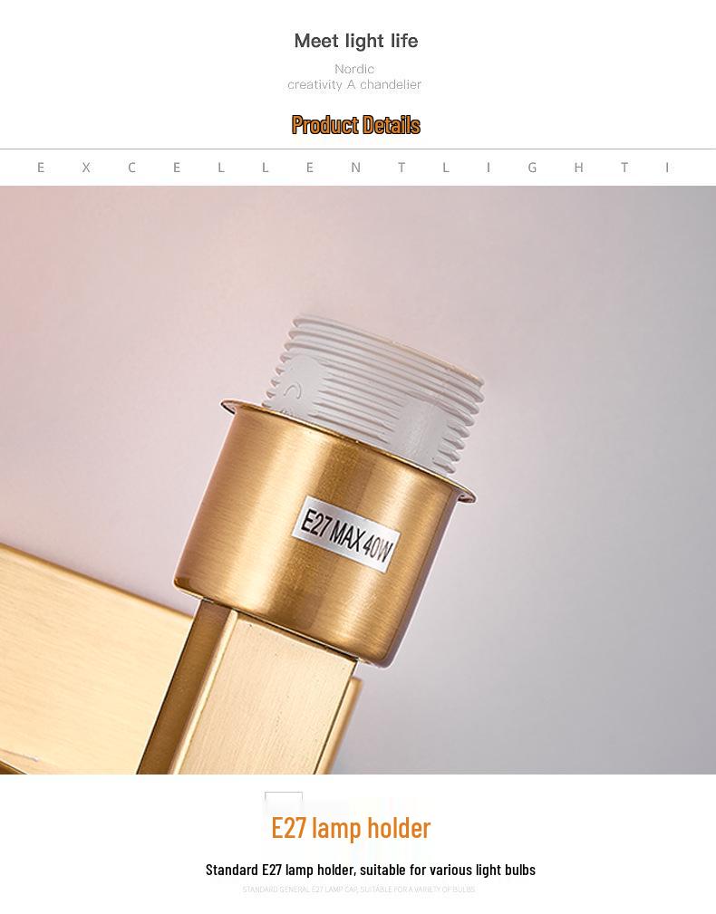 American Style LED Wall-Mounted Bedroom Lamp with Fabric Shade for Reading and Mobile Use