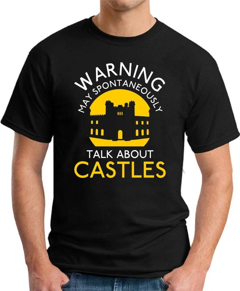 MAY SPONTANEOUSLY TALK ABOUT CASTLES T-SHIRT Funny Slogan Novelty Geeky Top 1 2XL