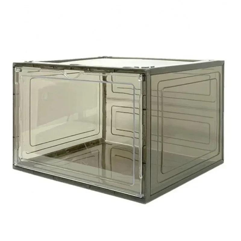 Transparent Shoe Box Stackable Dustproof Moisture-proof Thickening Shoe Boxes Free Combination Magnetic Snap Simple Display Box