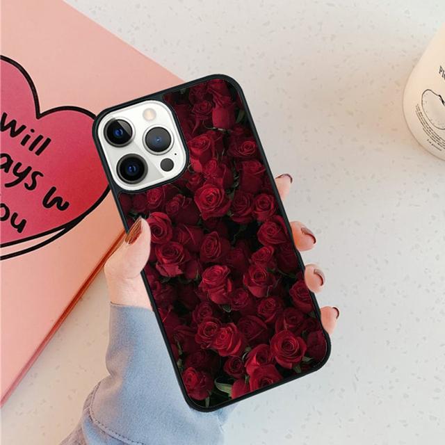 Red Rose Phone Case For iPhone 17 Air 15 16 11 12 13 14 Pro Max Cover For iPhone 17 Air Max Plus Coque Fundas Shell