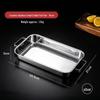 ZISIZ Rectangular Stainless Steel Serving Tray